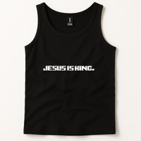 Jesus Is King. King Of Kings: Minimalist Faith Christian Catholic Tank Top
