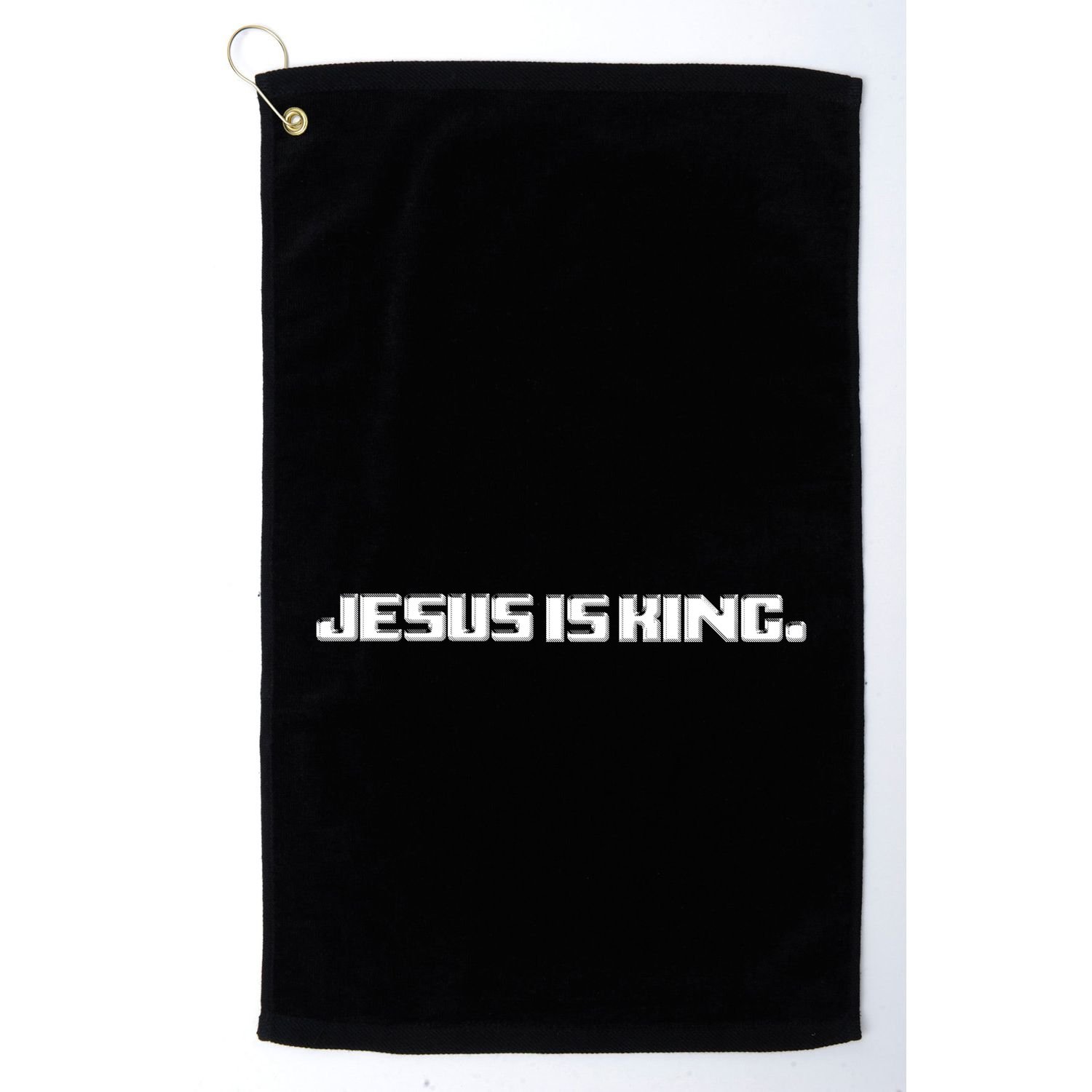 Jesus Is King. King Of Kings: Minimalist Faith Christian Catholic Golf Towel