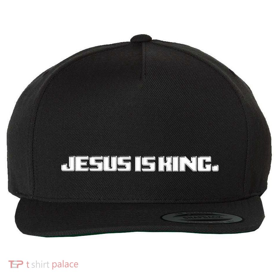 Jesus Is King. King Of Kings: Minimalist Faith Christian Catholic Wool Snapback Cap