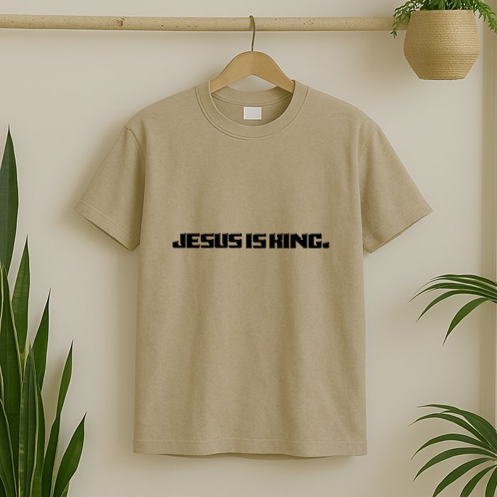 Jesus Is King. King Of Kings: Minimalist Faith Christian Catholic T-Shirt