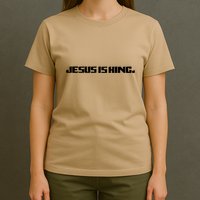 Jesus Is King. King Of Kings: Minimalist Faith Christian Catholic T-Shirt