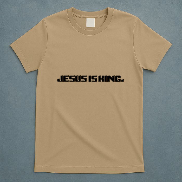 Jesus Is King. King Of Kings: Minimalist Faith Christian Catholic T-Shirt