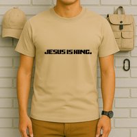 Jesus Is King. King Of Kings: Minimalist Faith Christian Catholic T-Shirt
