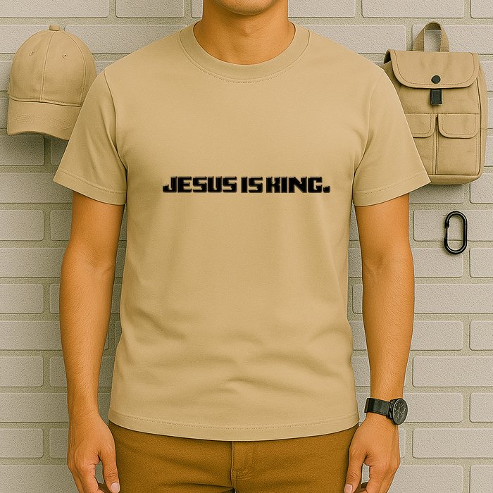 Jesus Is King. King Of Kings: Minimalist Faith Christian Catholic T-Shirt