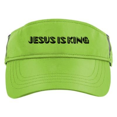 Jesus Is King. Embossed Minimalist Faith Christian Catholic Adult Drive Performance Visor