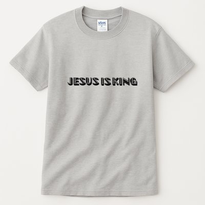 Jesus Is King. Embossed Minimalist Faith Christian Catholic Tall T-Shirt