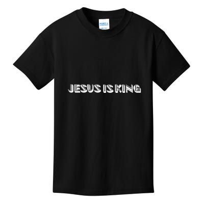 Jesus Is King. Embossed Minimalist Faith Christian Catholic Kids T-Shirt
