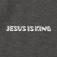Jesus Is King. Embossed Minimalist Faith Christian Catholic Vector Backpack
