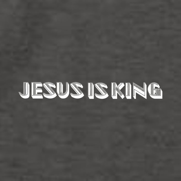 Jesus Is King. Embossed Minimalist Faith Christian Catholic Vector Backpack