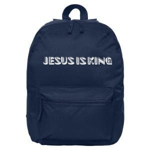 Jesus Is King. Embossed Minimalist Faith Christian Catholic 16 in Basic Backpack