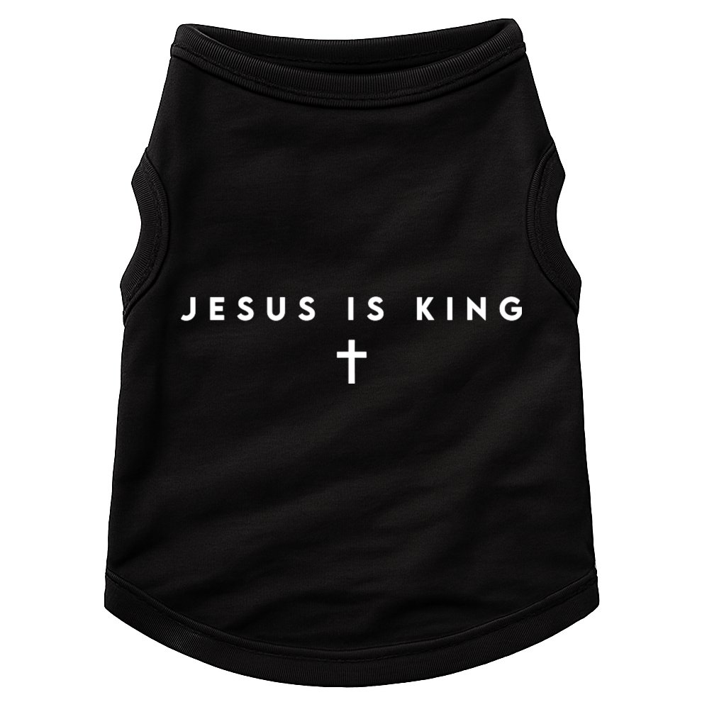Jesus Is King Christian Faith Gifts Cross Doggie Tank