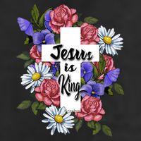 Jesus Is King Jesus Christian 7 Panel Mesh Trucker Snapback Hat