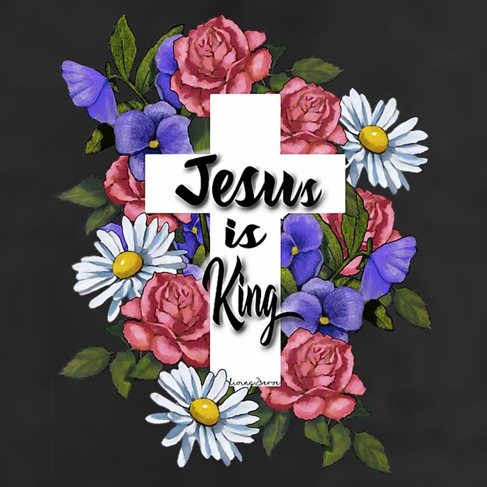 Jesus Is King Jesus Christian 7 Panel Mesh Trucker Snapback Hat