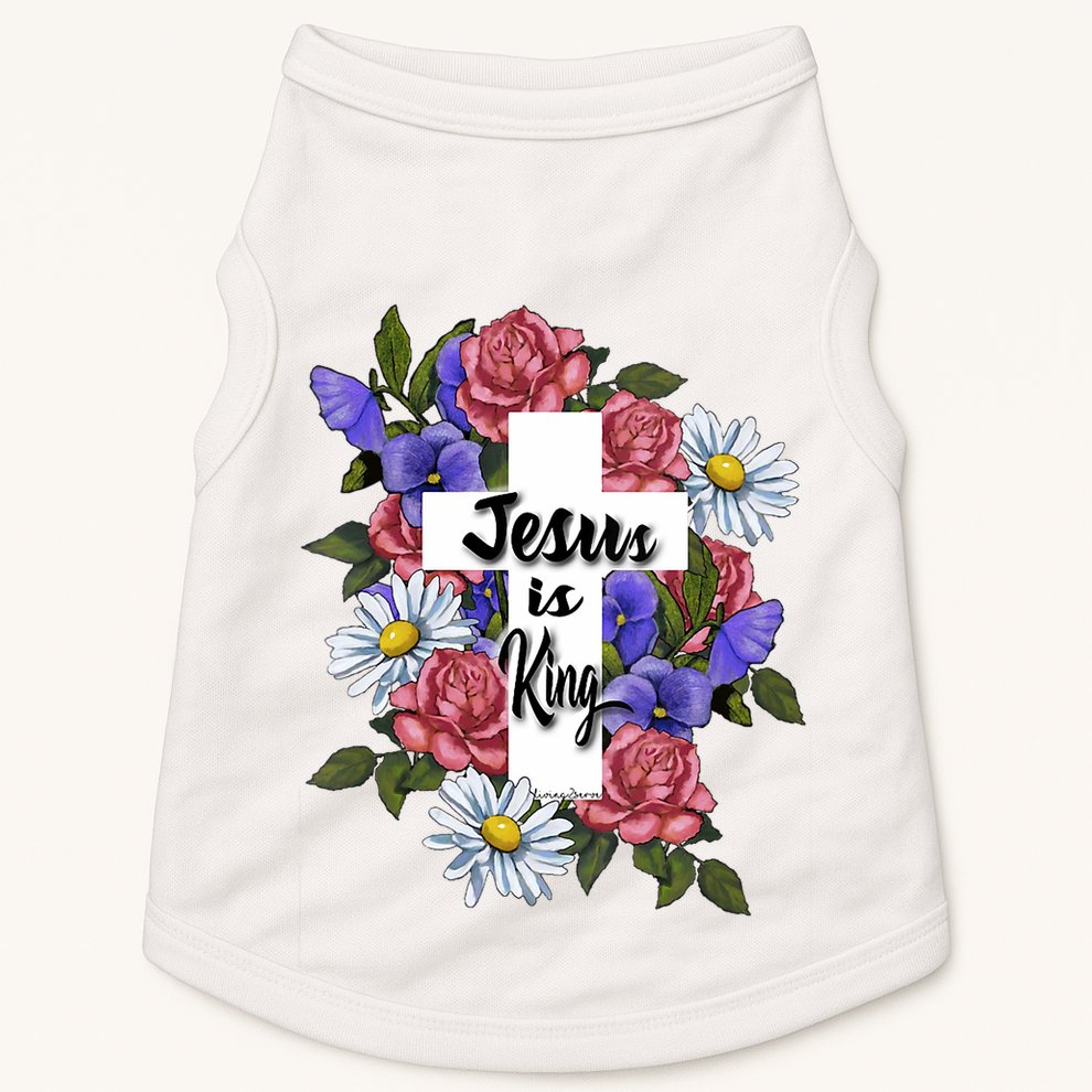 Jesus Is King Jesus Christian Doggie Tank