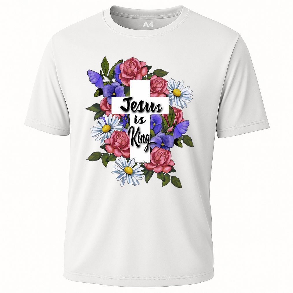 Jesus Is King Jesus Christian Cooling Performance Crew T-Shirt