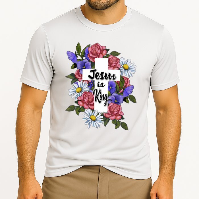 Jesus Is King Jesus Christian Cooling Performance Crew T-Shirt