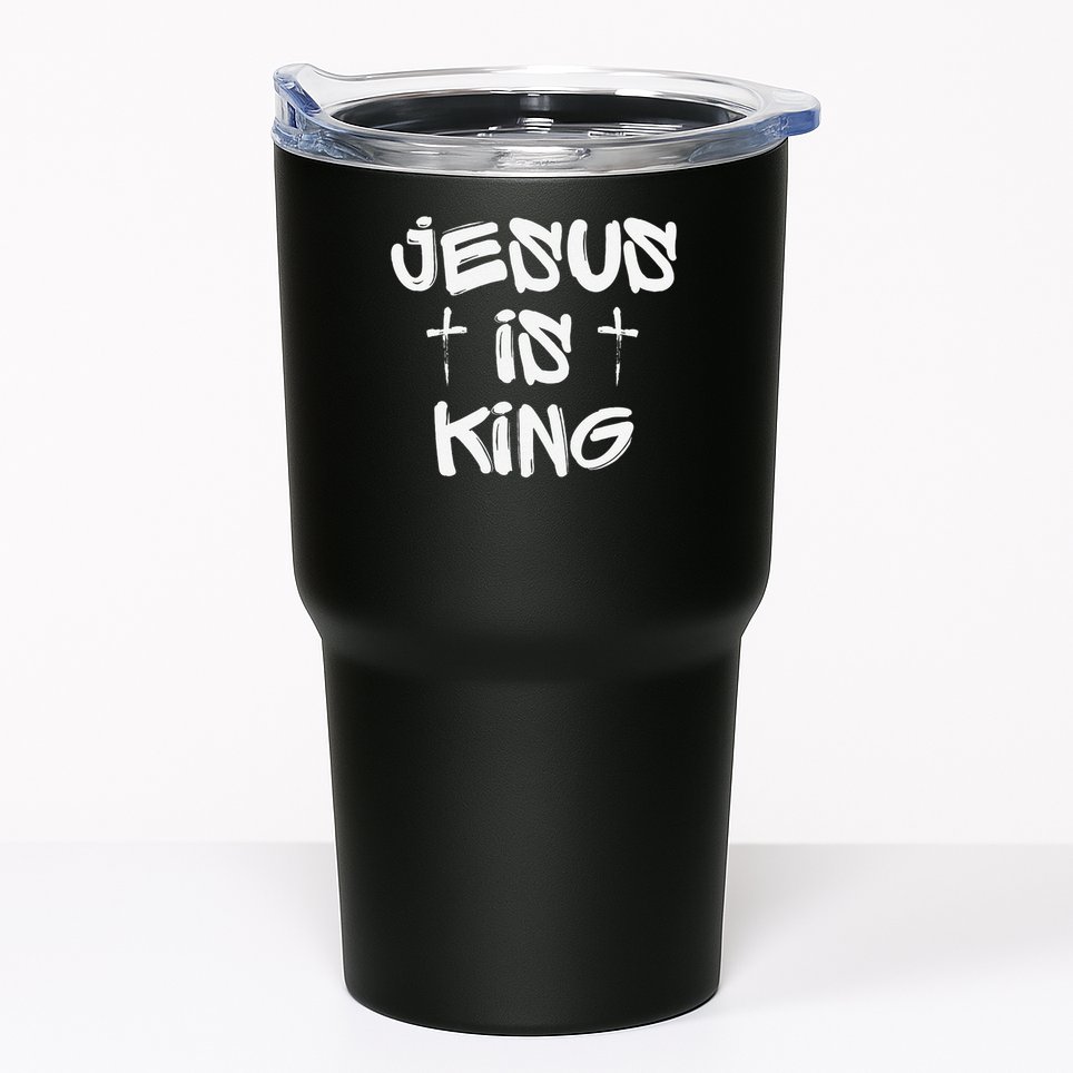 Jesus Is King Graffiti Christian Bible Faith Easter Church Tumbler