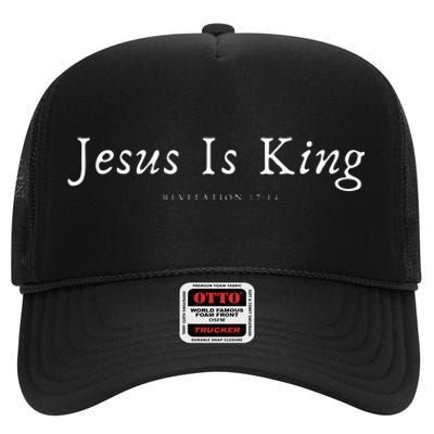 Jesus Is King High Crown Mesh Back Trucker Hat