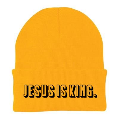 Jesus Is King 3d Simple Font Christian Catholic Christ Knit Cap Winter Beanie