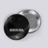 Jesus Is King 3d Simple Font Christian Catholic Christ Button