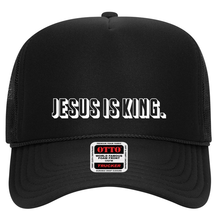 Jesus Is King 3d Simple Font Christian Catholic Christ Trucker Hat