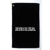 Jesus Is King 3d Simple Font Christian Catholic Christ Golf Towel