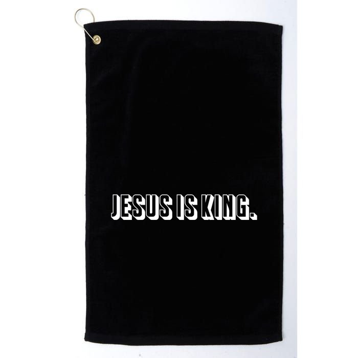 Jesus Is King 3d Simple Font Christian Catholic Christ Golf Towel
