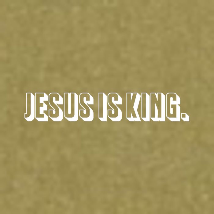 Jesus Is King 3d Simple Font Christian Catholic Christ Garment-Dyed Women's Muscle Tee