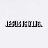 Jesus Is King 3d Simple Font Christian Catholic Christ Garment-Dyed Sweatshirt