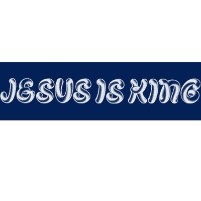 Jesus Is King Embossed Simple Faith Christian Catholic Bumper Sticker