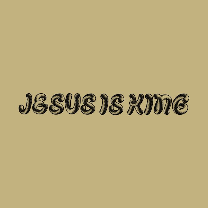 Jesus Is King Embossed Simple Faith Christian Catholic Performance Shirt