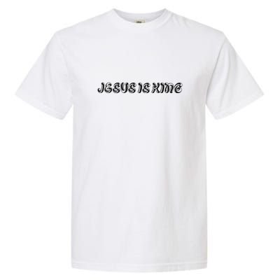 Jesus Is King Embossed Simple Faith Christian Catholic Garment-Dyed Heavyweight T-Shirt