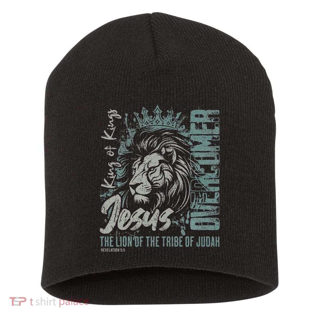 Jesus Is King Lion Of Judah Bible Faith Graphic Christian Short Acrylic Beanie