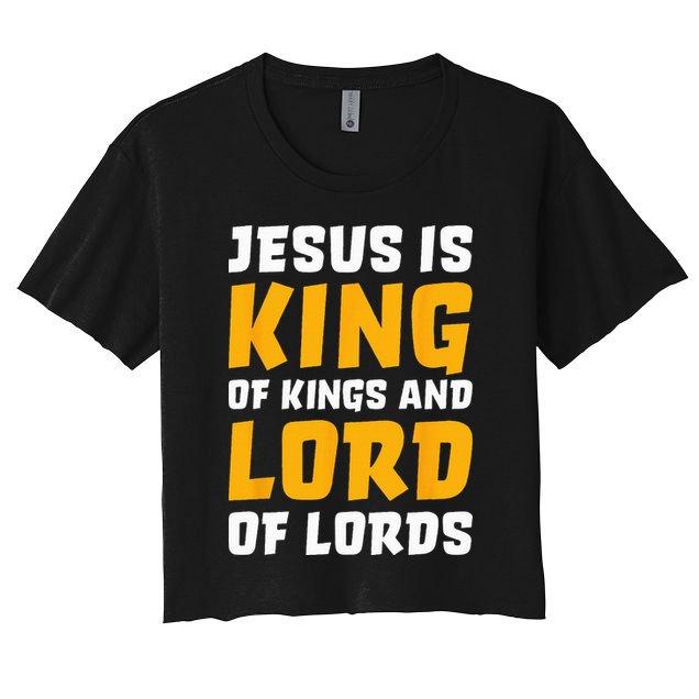 Jesus Is King Lord Women Bible Verse Christian Crop Top