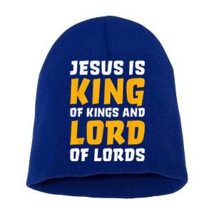 Jesus Is King Lord Women Bible Verse Christian Short Acrylic Beanie