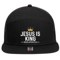 Jesus Is King Revelation 17:14 Christian Quote Religious 7 Panel Mesh Trucker Snapback Hat