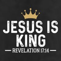 Jesus Is King Revelation 17:14 Christian Quote Religious 7 Panel Mesh Trucker Snapback Hat