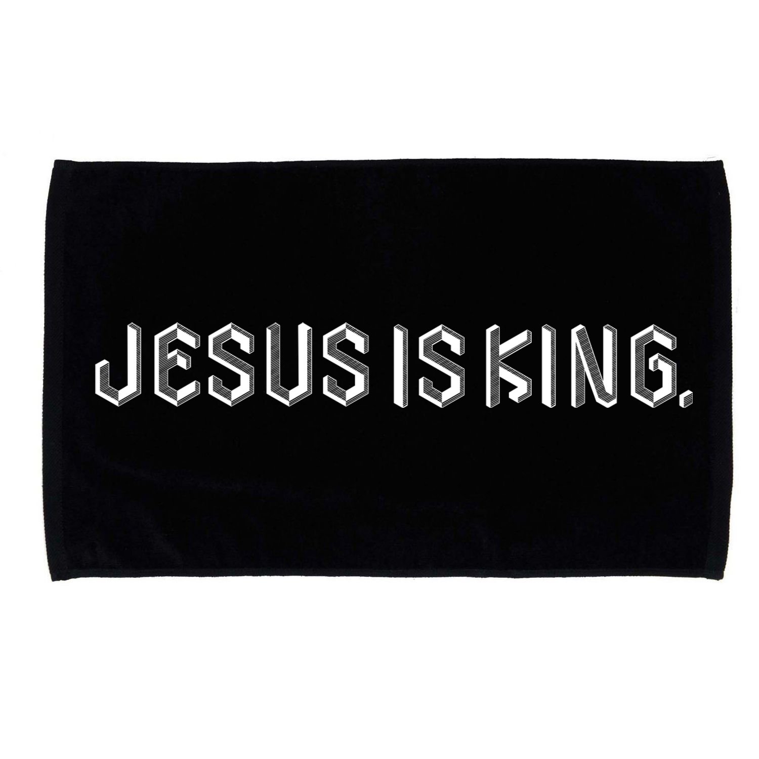 Jesus Is King Embossed Church Faith Christian Catholic Microfiber Hand Towel