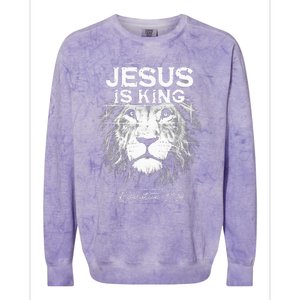 Jesus Is King Jesus Costume Adult Christian Women Colorblast Crewneck Sweatshirt