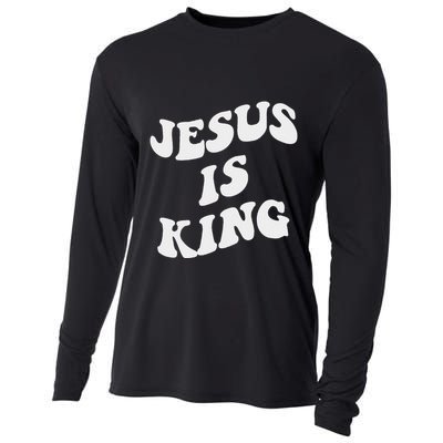 Jesus Is King Aesthetic Trendy Cooling Performance Long Sleeve Crew