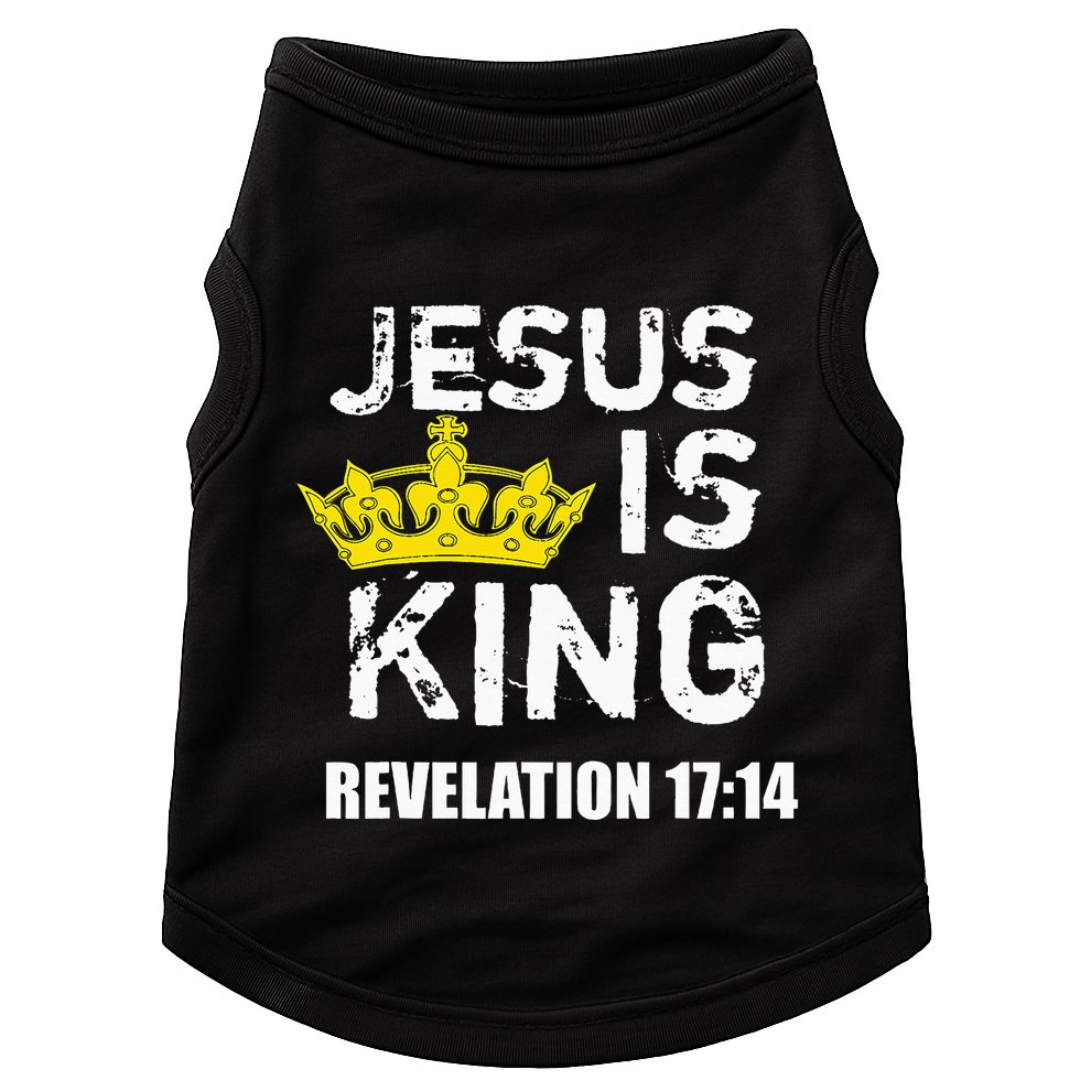 Jesus Is King Faith God Christian Jesus4m3 Doggie Tank