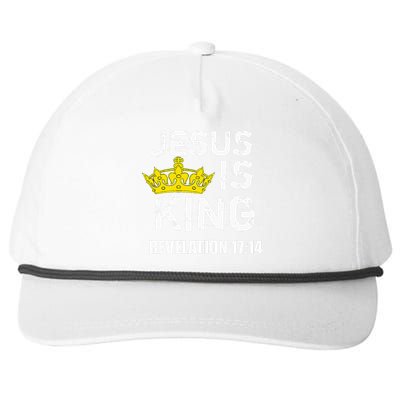 Jesus Is King Faith God Christian Jesus4m3 Snapback Five-Panel Rope Hat