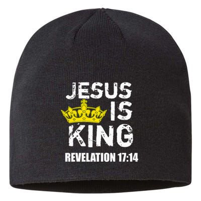 Jesus Is King Faith God Christian Jesus4m3 Sustainable Beanie