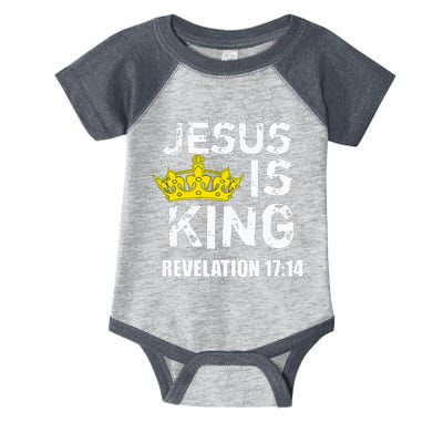 Jesus Is King Faith God Christian Jesus4m3 Infant Baby Jersey Bodysuit