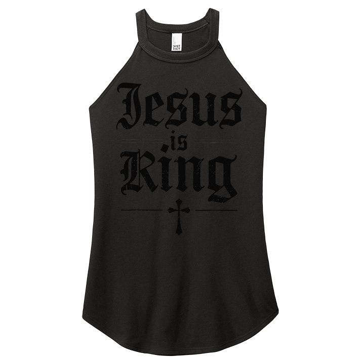 Jesus Is King Christian Best Godson Ever Women's Perfect Tri Rocker Tank
