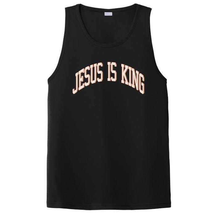 Jesus Is King Love Like Jesus Aesthetic Retro Vintage Women PosiCharge Competitor Tank