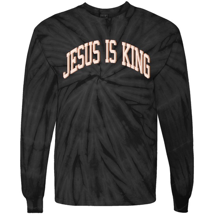 Jesus Is King Love Like Jesus Aesthetic Retro Vintage Women Tie-Dye Long Sleeve Shirt