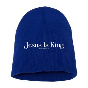 Jesus Is King Revelation 19 16 Short Acrylic Beanie