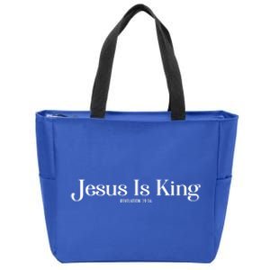 Jesus Is King Revelation 19 16 Zip Tote Bag