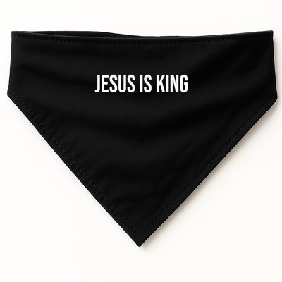 Jesus is King Minimalist Christian Faith USA-Made Doggie Bandana